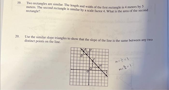 Solved 19. Two rectangles are similar. The length and width | Chegg.com