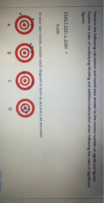 Solved Perform The Following Calculation And Round Your | Chegg.com