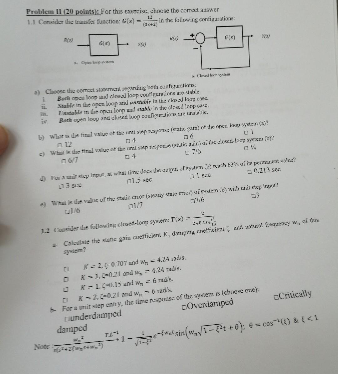 Solved Problem II (20 points): For this exercise, choose the | Chegg.com
