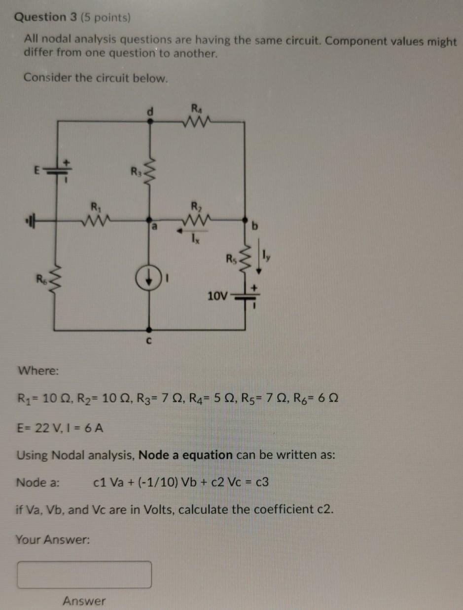 Solved Question 3 (5 points) All nodal analysis questions | Chegg.com