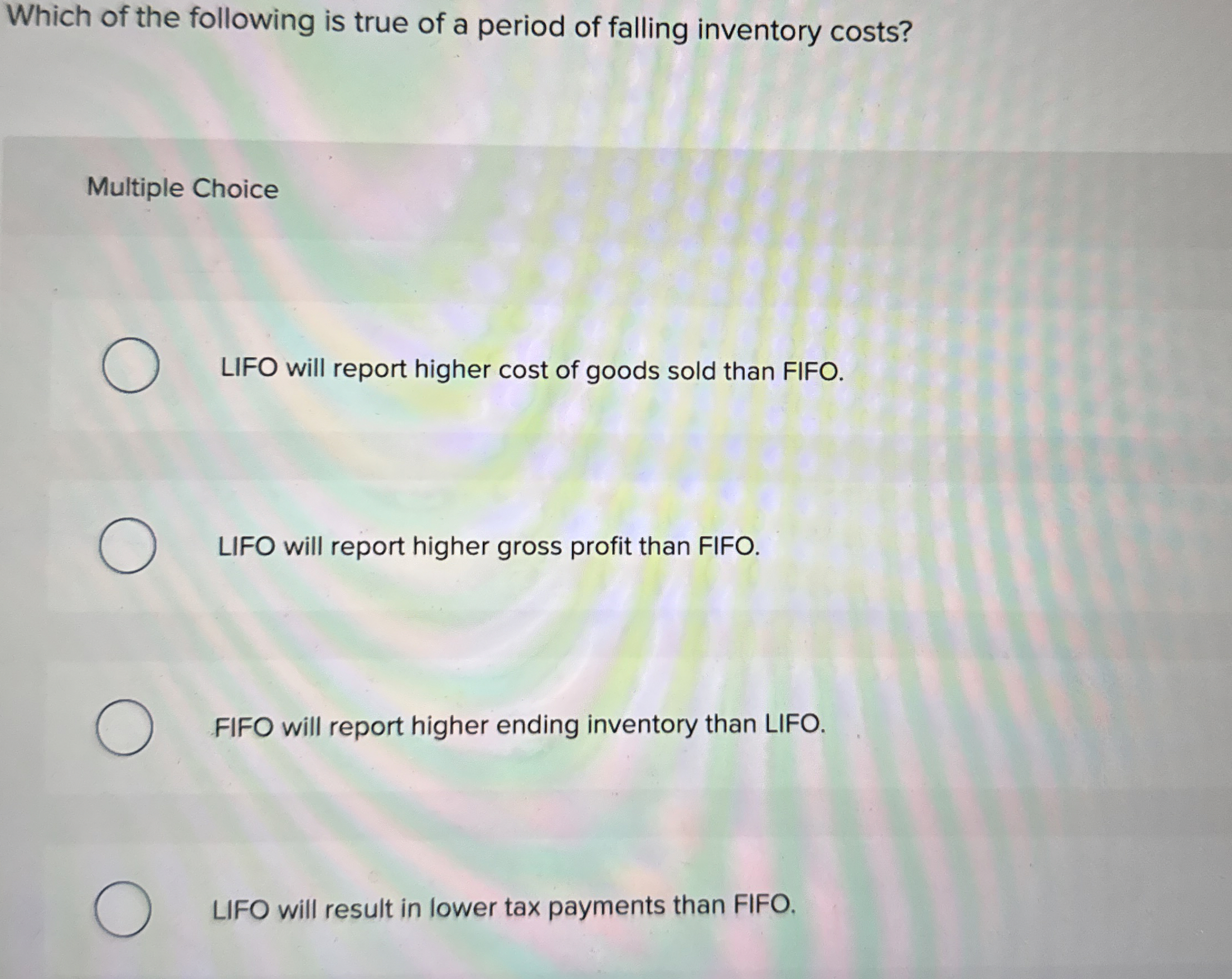 Solved Which of the following is true of a period of falling | Chegg.com
