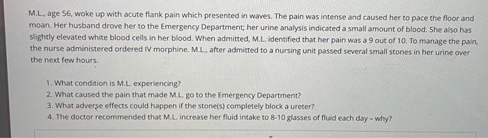 Other cause for acute flank pain