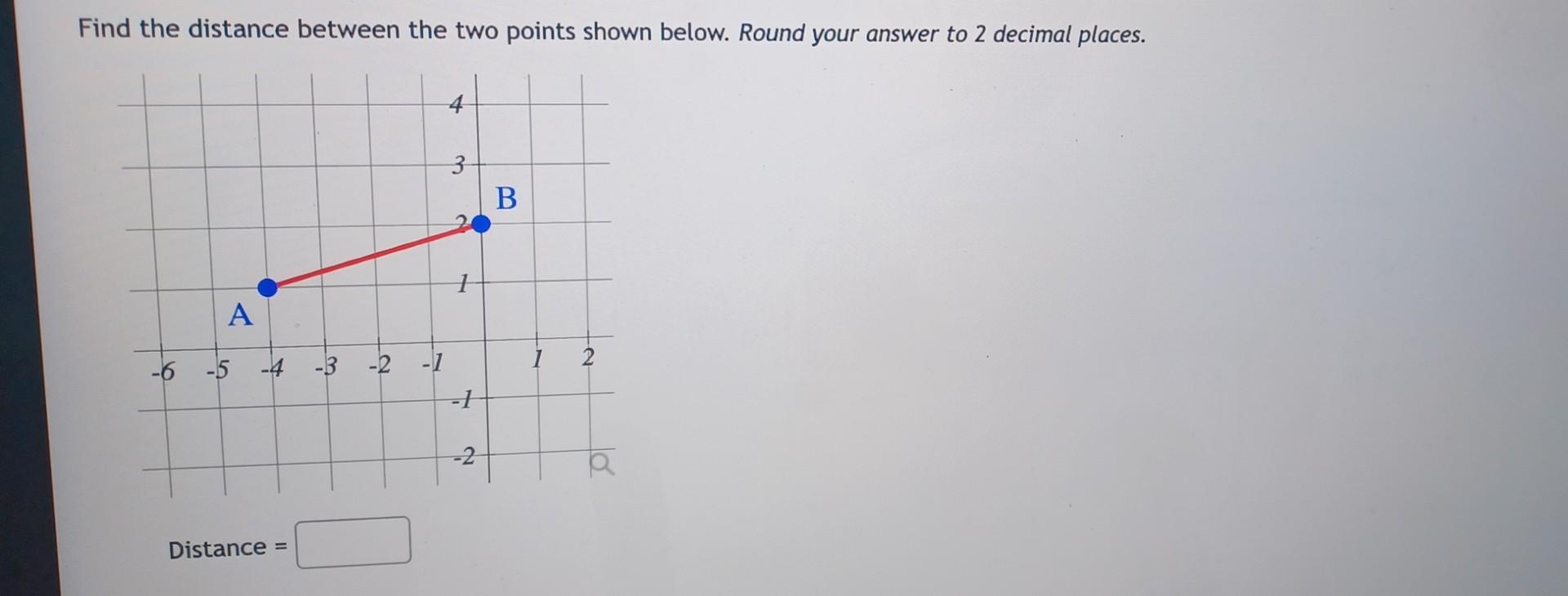 Solved Find The Distance Between The Two Points Shown Below Chegg Com   Image 