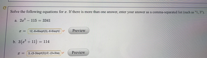 Solved Solve the following equations for s. If there is more | Chegg.com