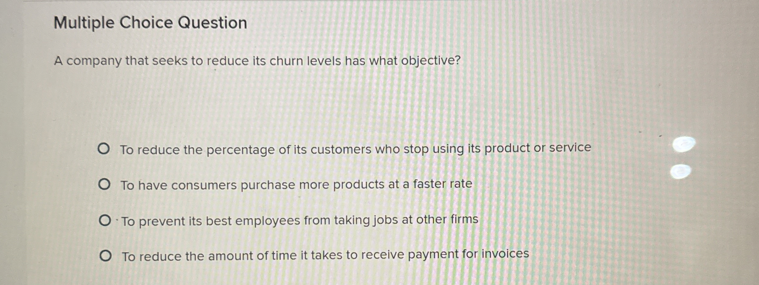 Solved Multiple Choice QuestionA company that seeks to | Chegg.com
