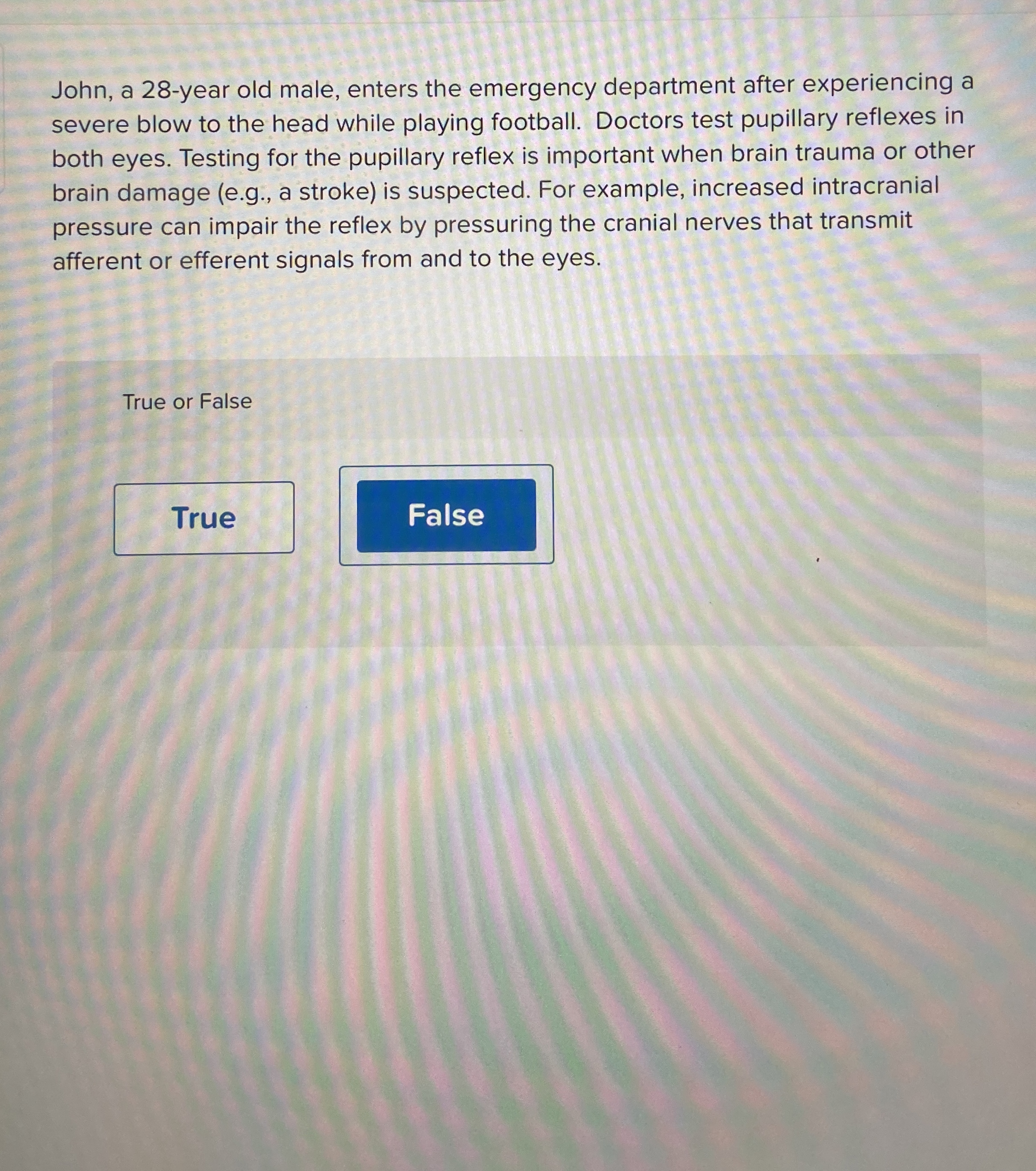 Solved John, a 28 -year old male, enters the emergency | Chegg.com