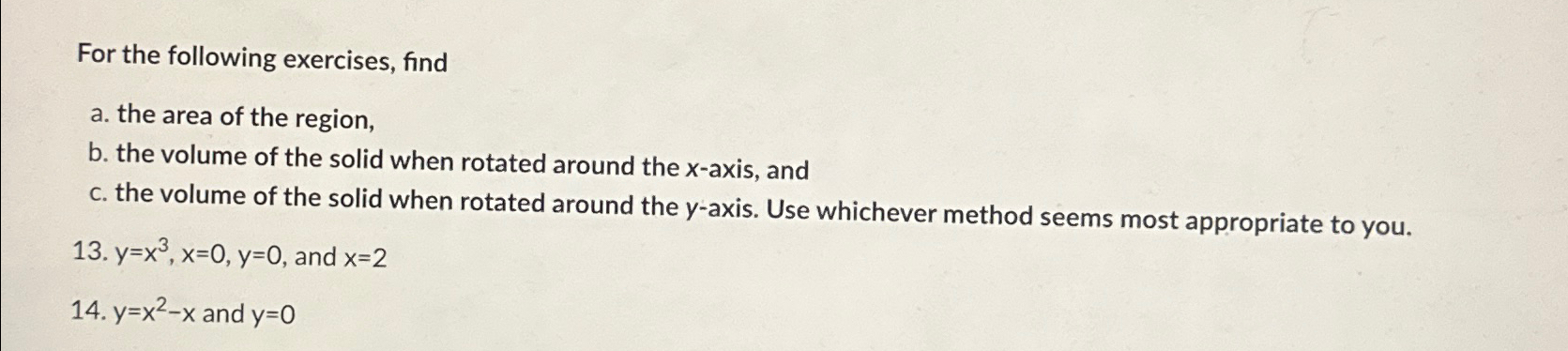 Solved PLEASE solve 14 ﻿only. For the following exercises, | Chegg.com