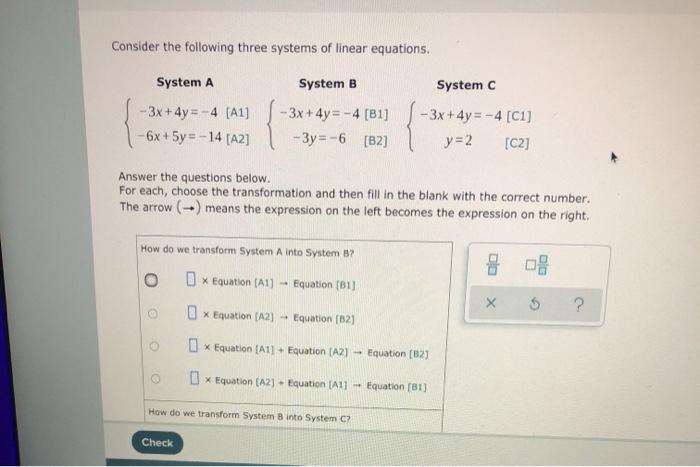 Solved Consider the following three systems of linear | Chegg.com