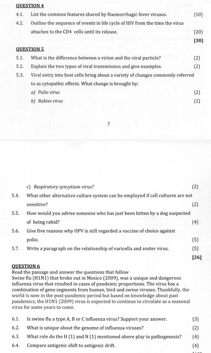 Solved QUESTION 4 4.1. List the common features shared by | Chegg.com