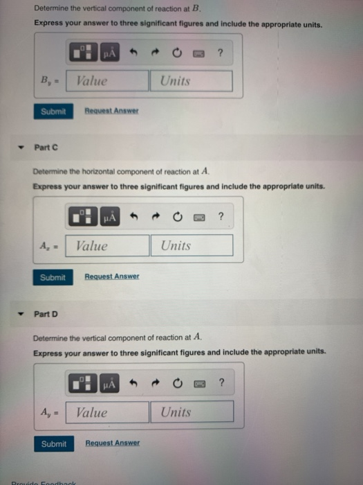 Solved Determine The Components Of Reaction At A And B. Take | Chegg.com