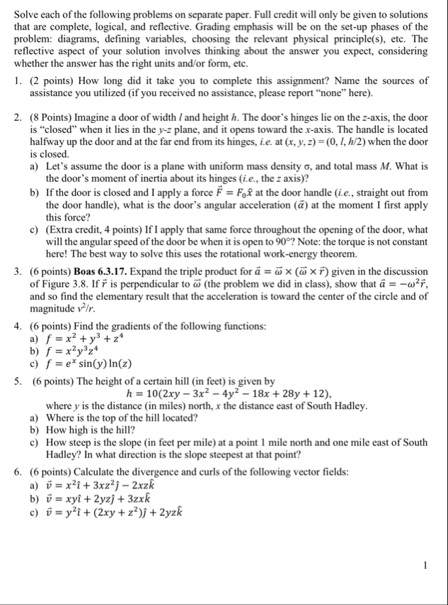 Solve each of the following problems on separate | Chegg.com