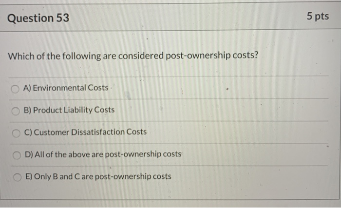 Solved Question 53 5 pts Which of the following are | Chegg.com
