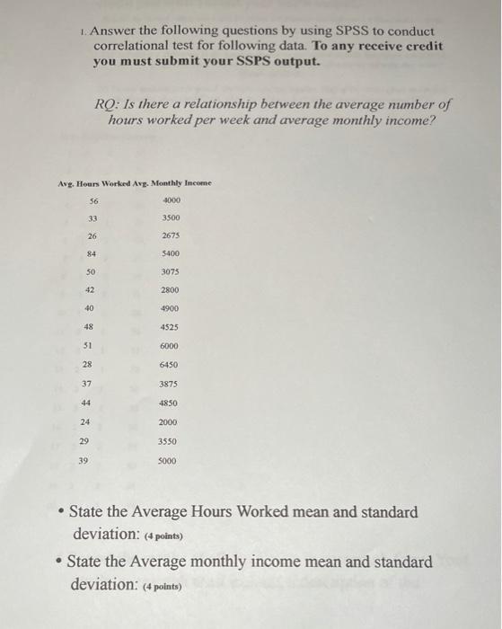 Solved 1. Answer the following questions by using SPSS to | Chegg.com