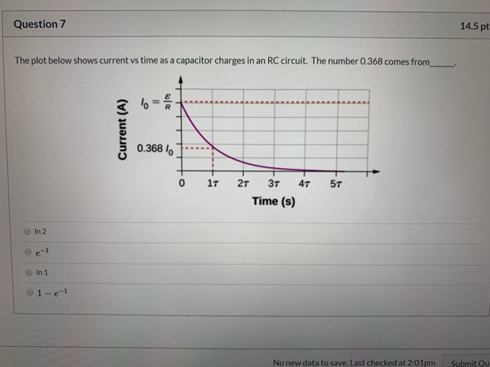 Solved Question 7 14.5 pt The plot below shows current vs | Chegg.com