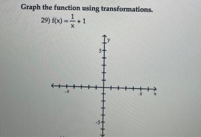 Solved Graph the function using transformations. 29) | Chegg.com
