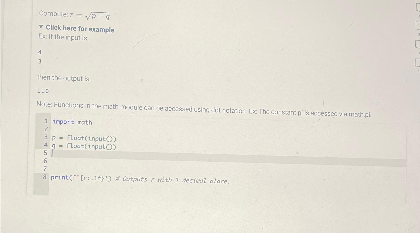Solved Compute: r=p-q2Click here for example Ex: If the | Chegg.com