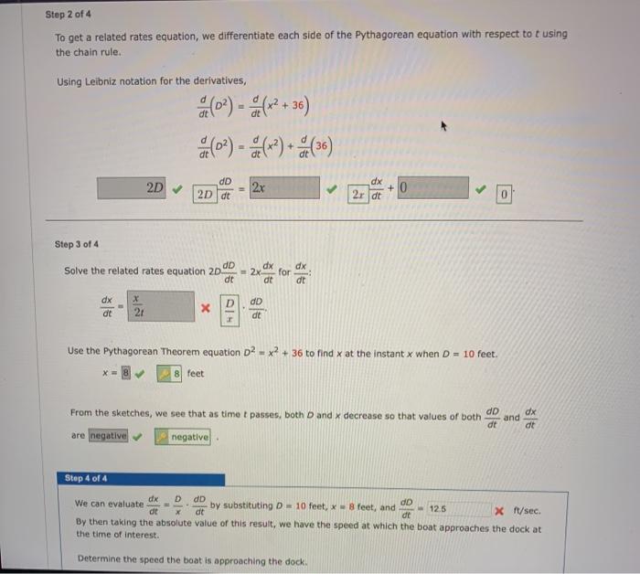 Solved Step 4 of 4 D dt X dx db We can evaluate dD by | Chegg.com