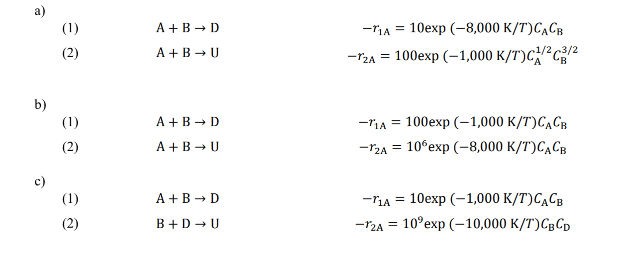 Solved For each of the following sets of reactions, describe | Chegg.com