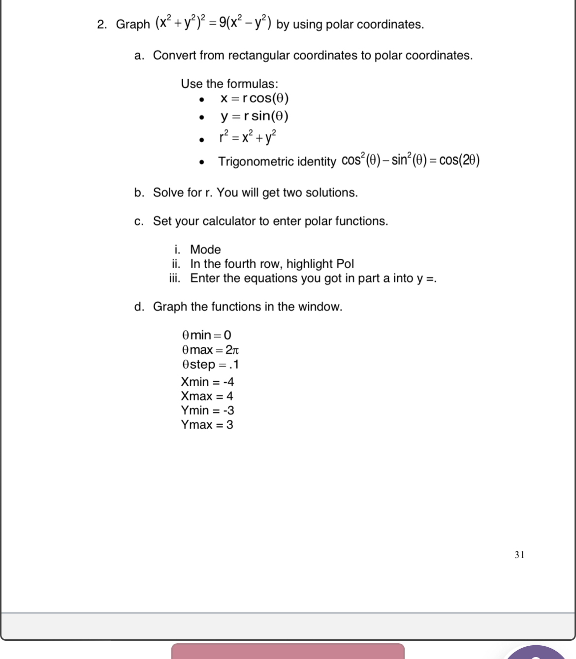 what does x^2   y^2 equal in polar coordinates