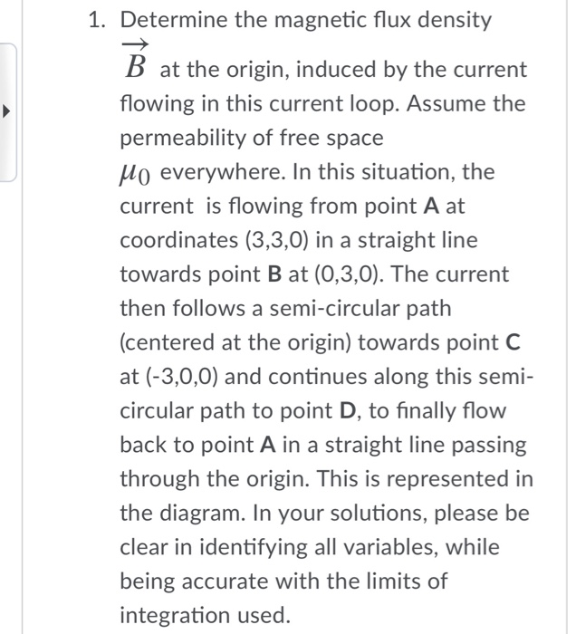 Solved 1. Determine the magnetic flux density B at the | Chegg.com