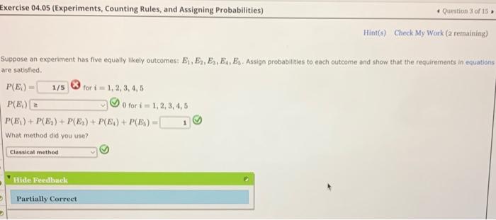 Solved Suppose An Experiment Has Five Equally Likely