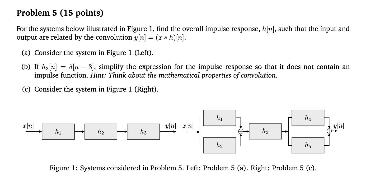 Solved Problem 5 (15 ﻿points)For the systems below | Chegg.com