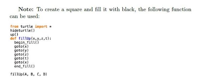 Solved Write the Python program which draws the following | Chegg.com