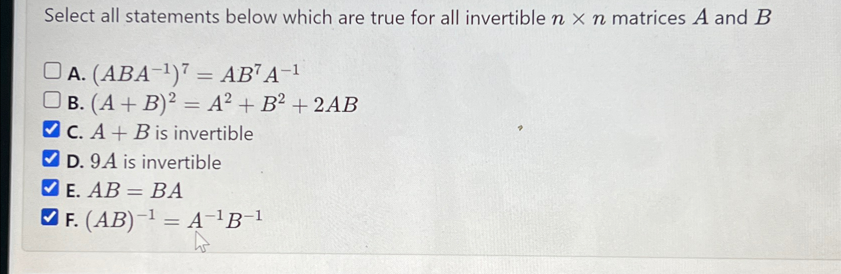 Solved Select All Statements Below Which Are True For All | Chegg.com