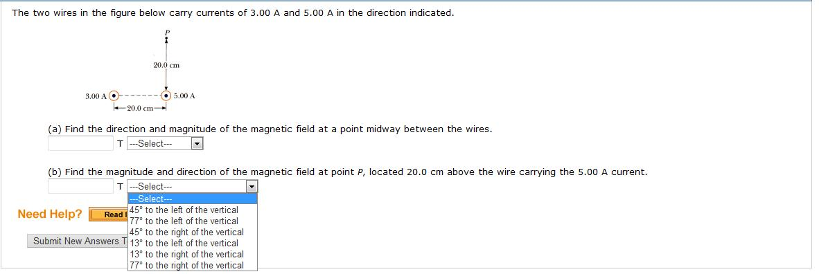 Solved The Two Wires In The Figure Below Carry Currents Of Chegg Solved The Two Wires In The Figure Below Carry Currents Of Chegg