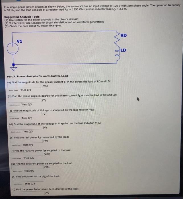 Solved In a single-phase power system as shown below, the | Chegg.com