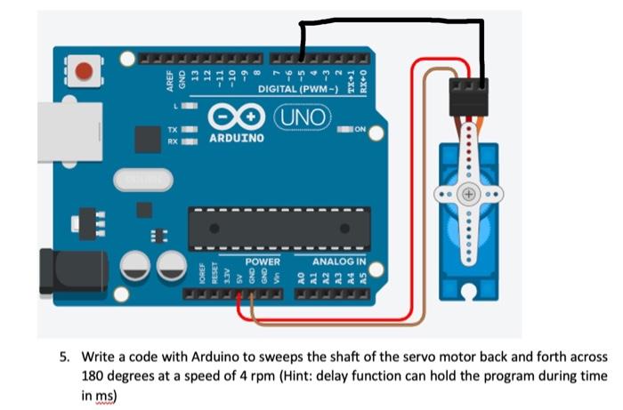 Solved O un 12 13 GND AREF TT- -10 -9 DIGITAL (PWM-) TX1 RX | Chegg.com