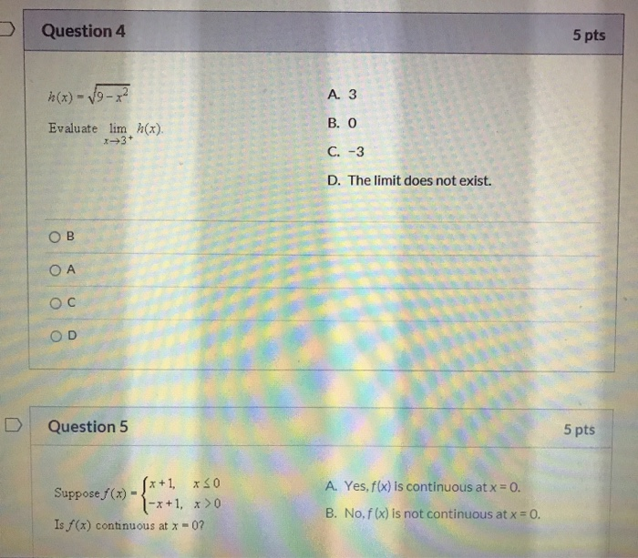Solved Question 1 What Is The Limit Of G X As X Approach Chegg Com