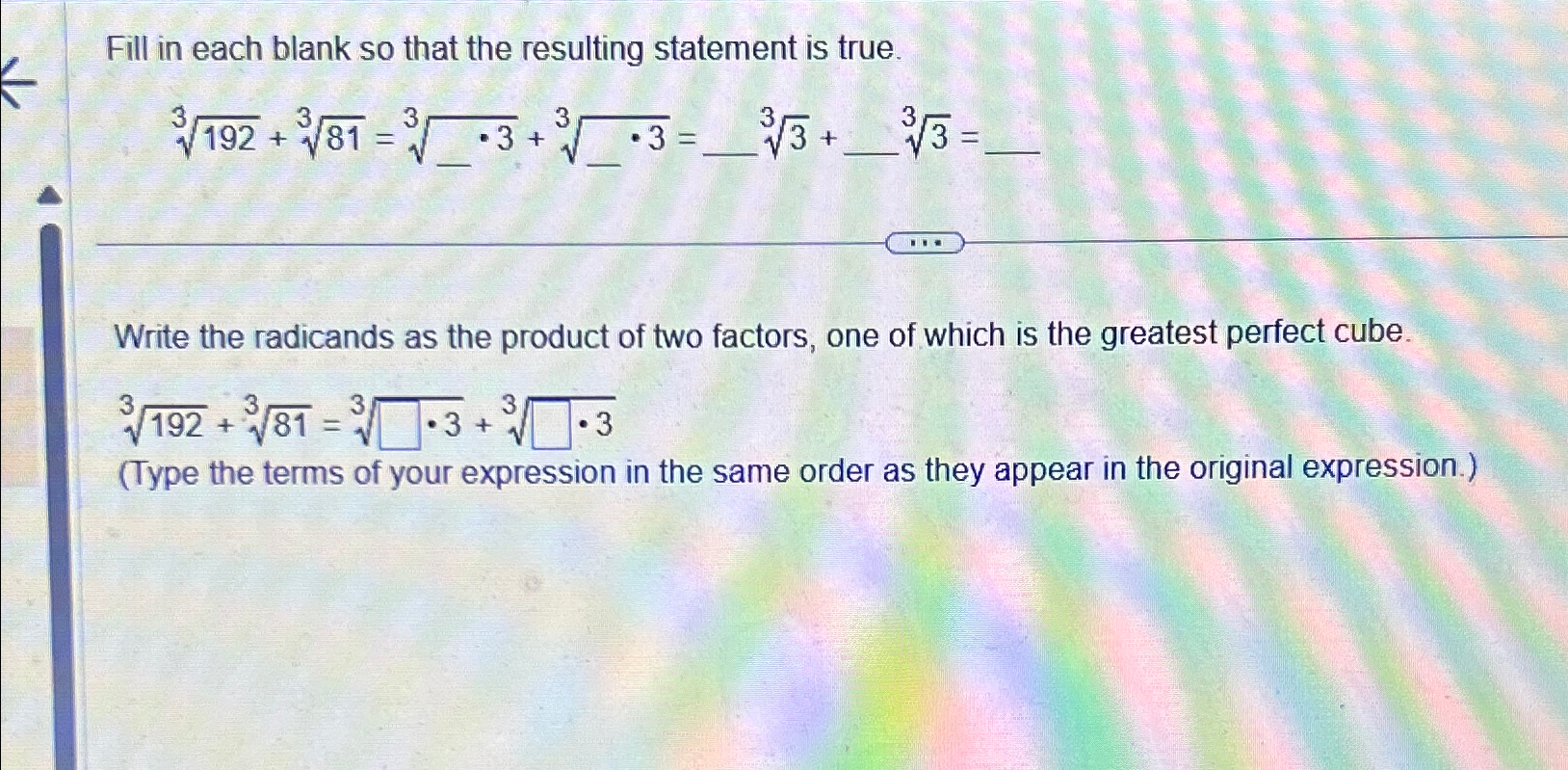 Solved Fill in each blank so that the resulting statement is | Chegg.com