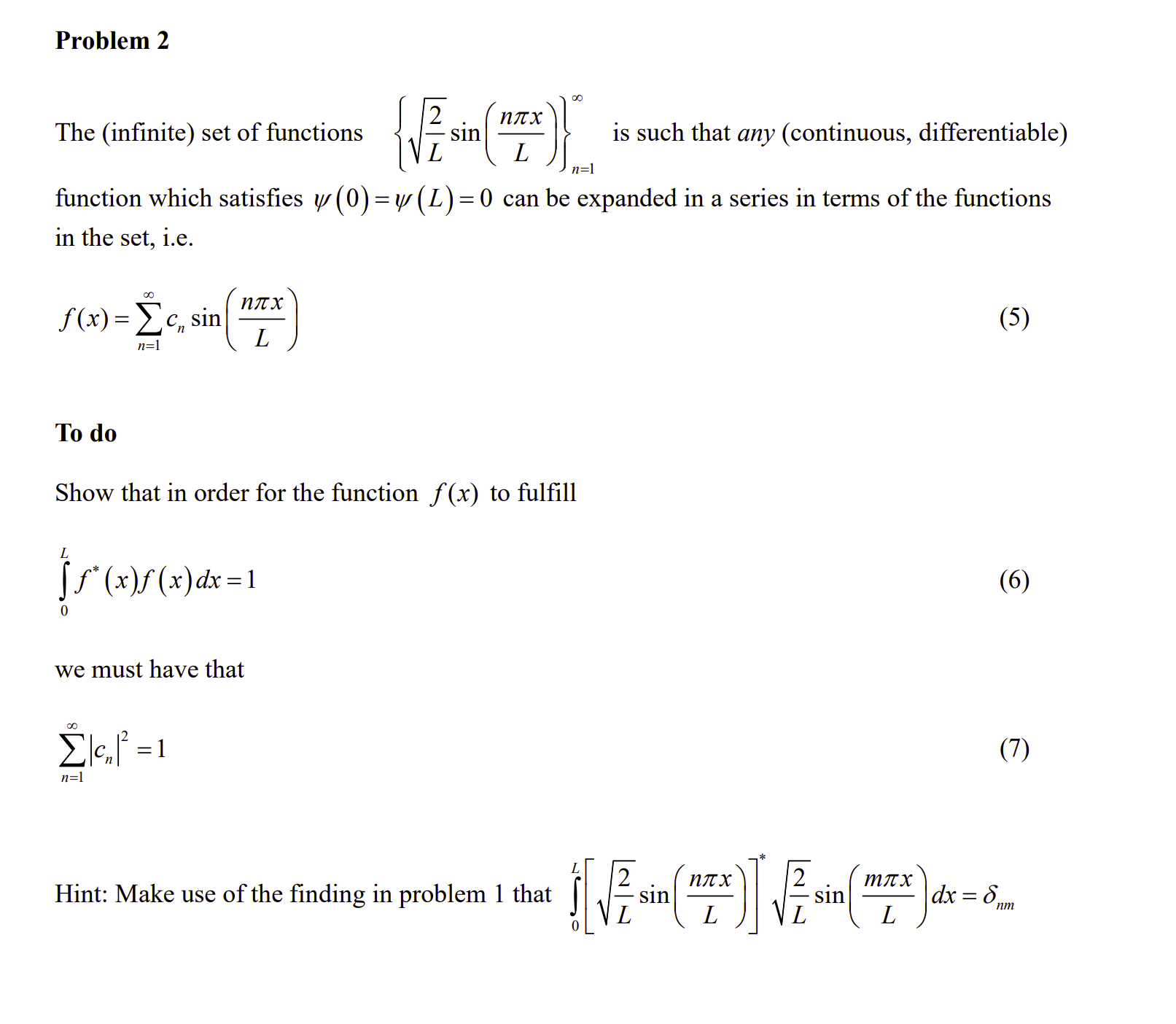 Solved Problem 2The (infinite) ﻿set of functions | Chegg.com