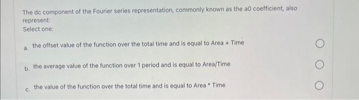 Solved The dc component of the Fourier series | Chegg.com