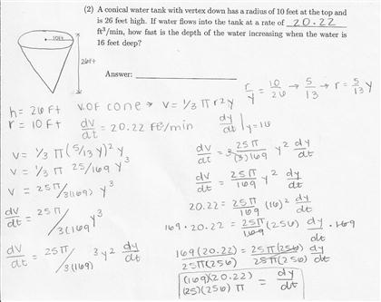 A Conical Water Tank With Vertex Down Has A Radius Of Chegg 