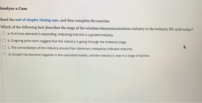 Solved Analyze a Case Read the end of chapter closing case, | Chegg.com