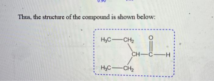 Solved Thus, the structure of the compound is shown below: | Chegg.com
