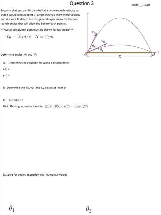 Solved Question 3 Suppose That You Can Throw A Ball At A | Chegg.com