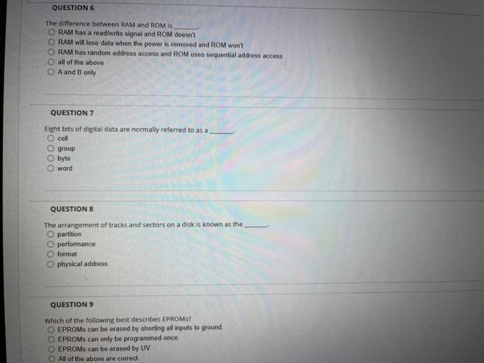 Solved How can UV erasable PROMS be recognized? They will | Chegg.com