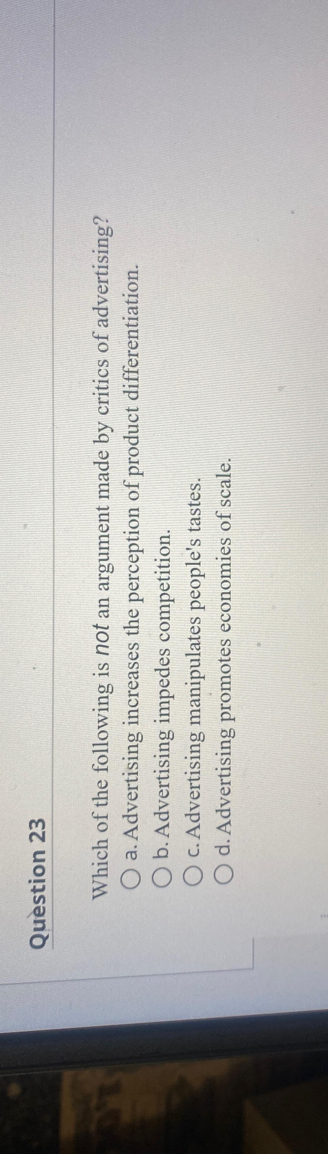 Solved Question 23Which Of The Following Is Not An Argument | Chegg.com