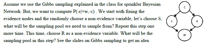 Solved Assume we use the Gibbs sampling explained in the | Chegg.com