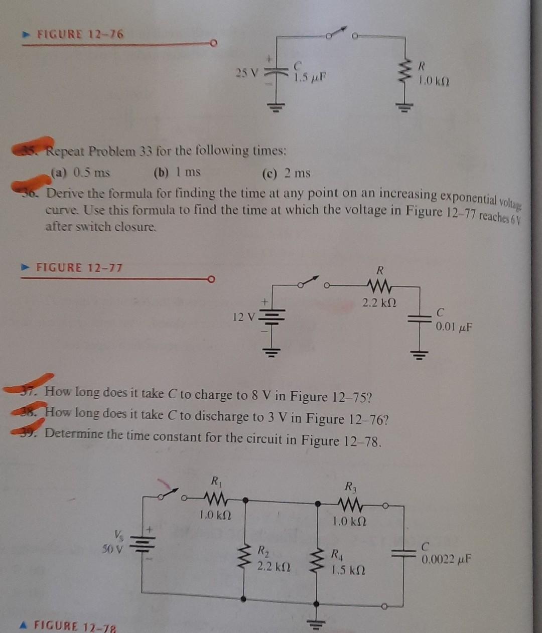 Solved 35. Repeat Problem 33 for the following times: (a) | Chegg.com