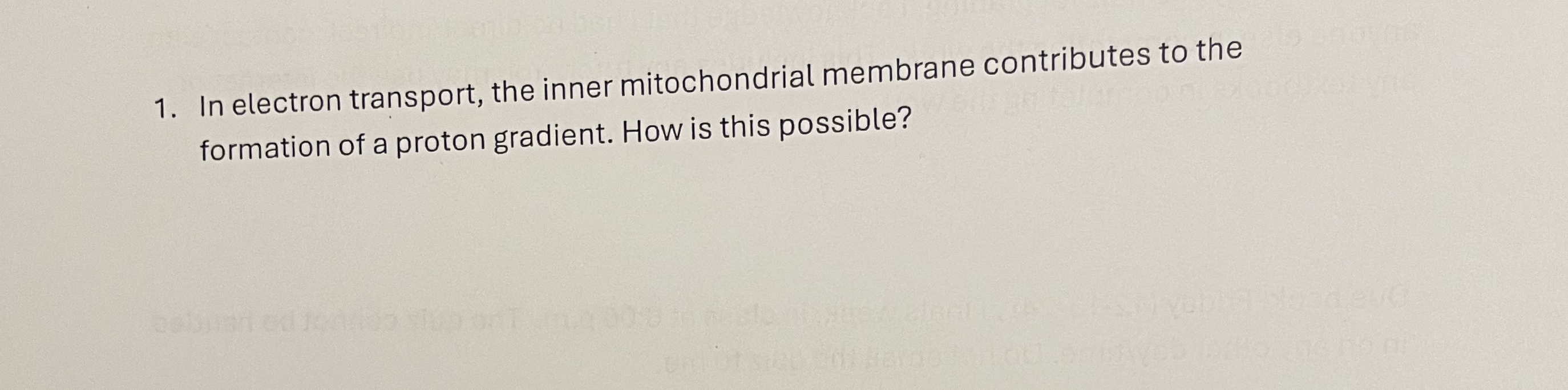 Solved In electron transport, the inner mitochondrial | Chegg.com