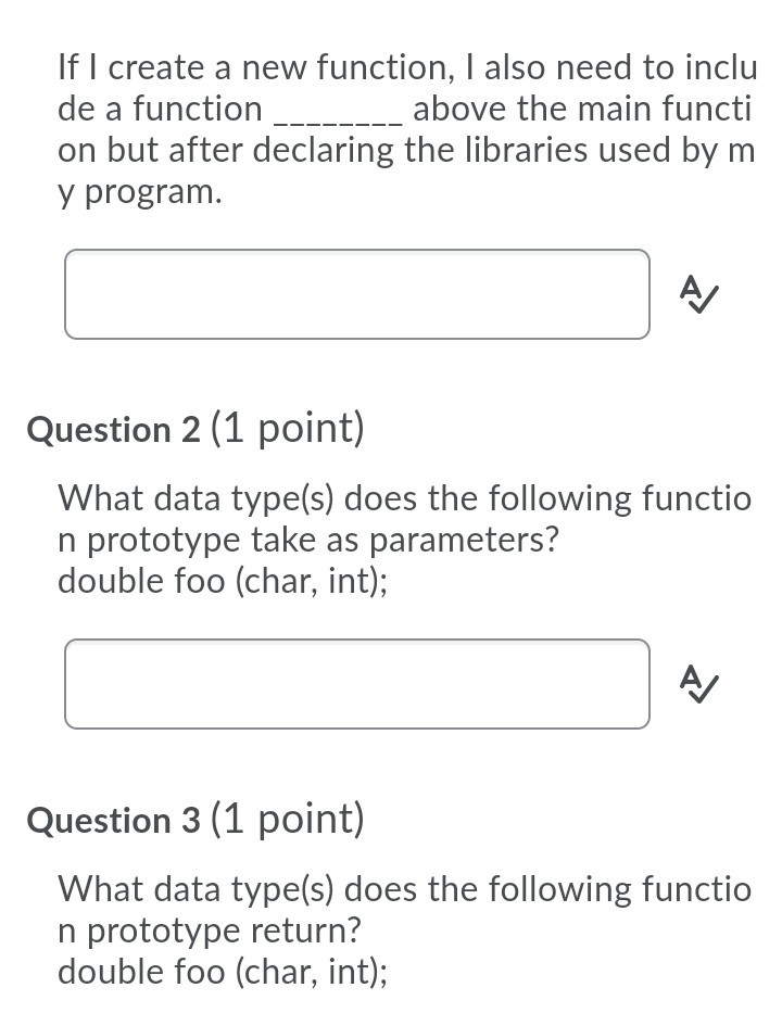 Solved If I create a new function, I also need to inclu de a | Chegg.com