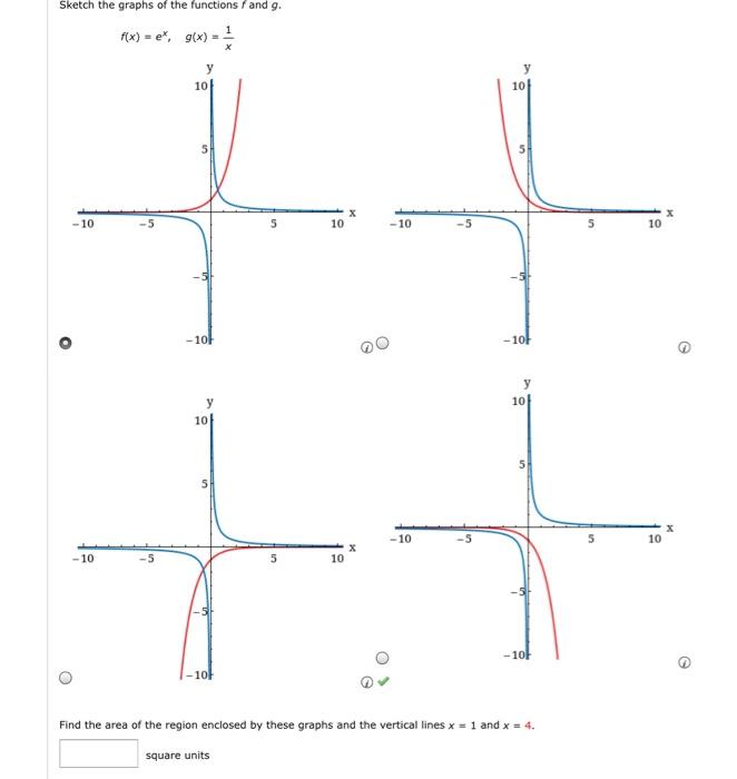 Solved Sketch the graphs of the functions and g. f(x) = e, | Chegg.com