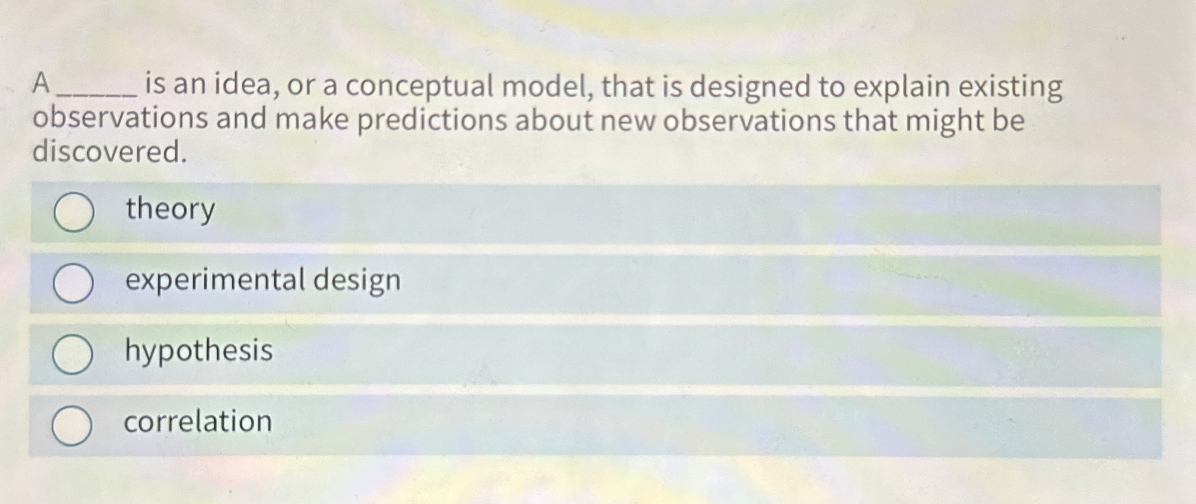 Solved Ais an idea, or a conceptual model, that is designed