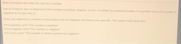 Solved Write a program that asks the user for a number. Use | Chegg.com