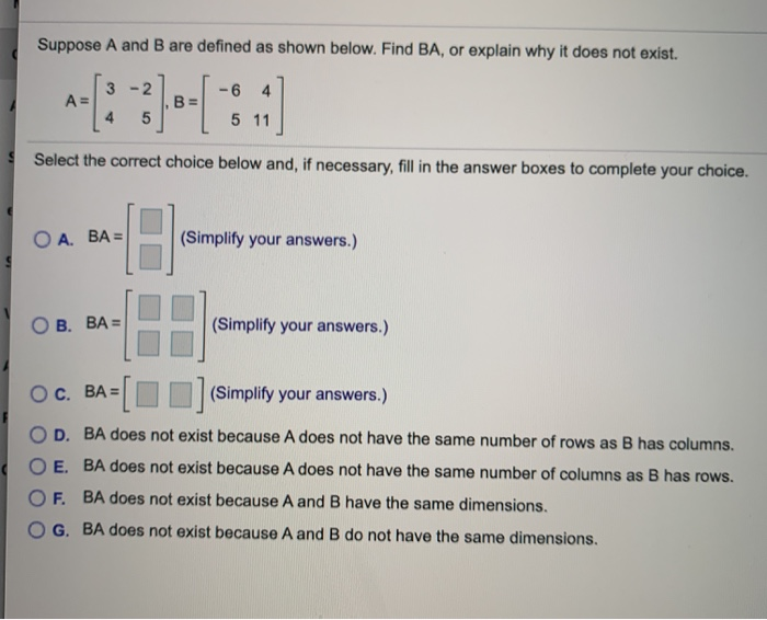 Solved Find 3A + 4B. 69 -5 4 A= B= 9 7 3 - 3 S 3A + 4B = | Chegg.com