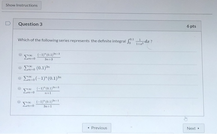 Solved Show Instructions Question 3 6 pts Which of the | Chegg.com
